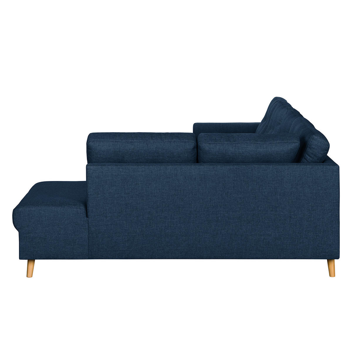 WOHNLANDSCHAFT mit Longchair - Blau/Olivgrün, Textil (290/90/200cm) - home24