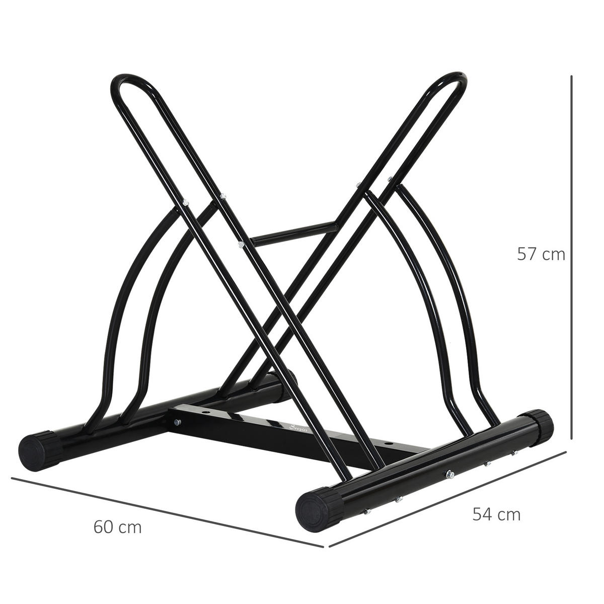 FAHRRADSTÄNDER, Metall, Schwarz, L60 × B54 × H57 cm - Schwarz, Metall (54/57/60cm) - HOMCOM