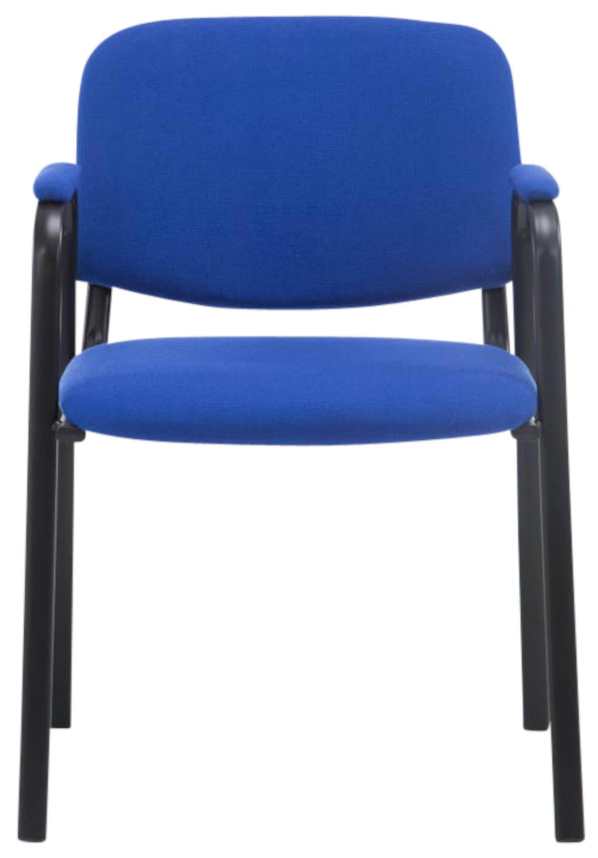 BESUCHERSTUHL 4er Set Stoff blau - Blau/Schwarz, Textil/Metall (53/79/55cm) - CLP