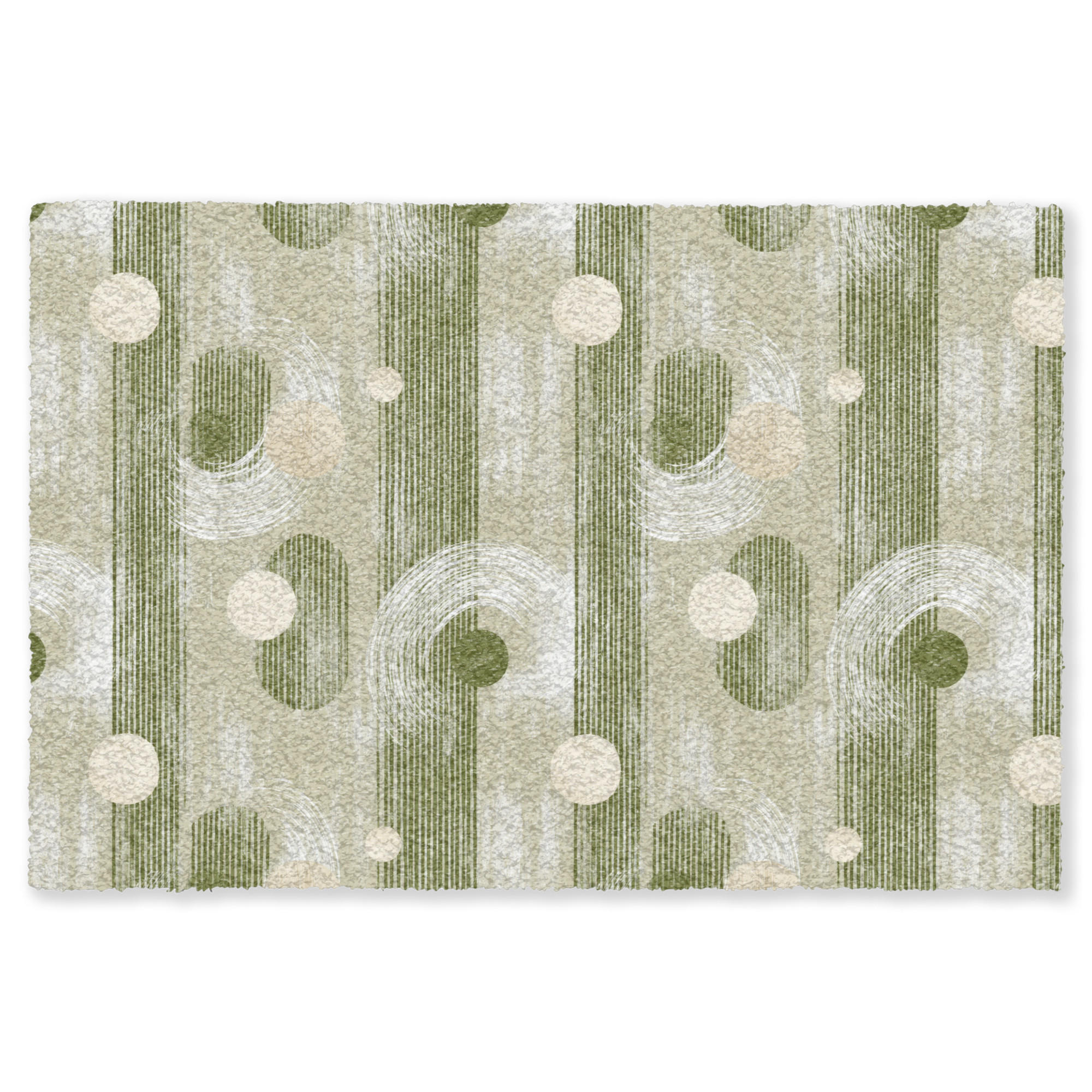 TEPPICH - Künstlerisch - Modern - Grün - 230x150 cm - Olivgrün, Kunststoff/Textil (230/0.4cm) - OnlyWow