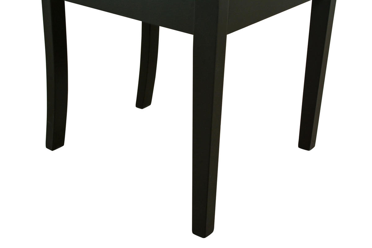 STUHL 2er Roma 7, schwarz - Schwarz, Holz (45/96/41cm) - Leaf Design