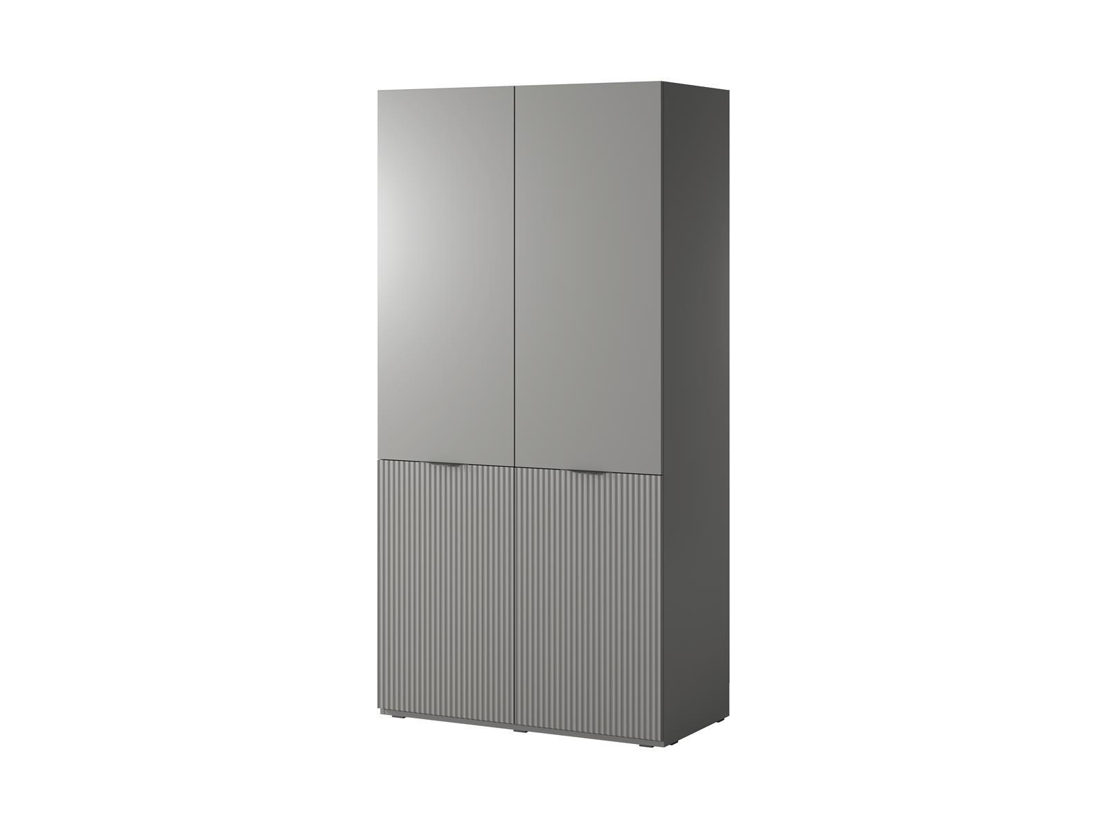 Bettso Kleiderschrank Grau 101x200x51 cm