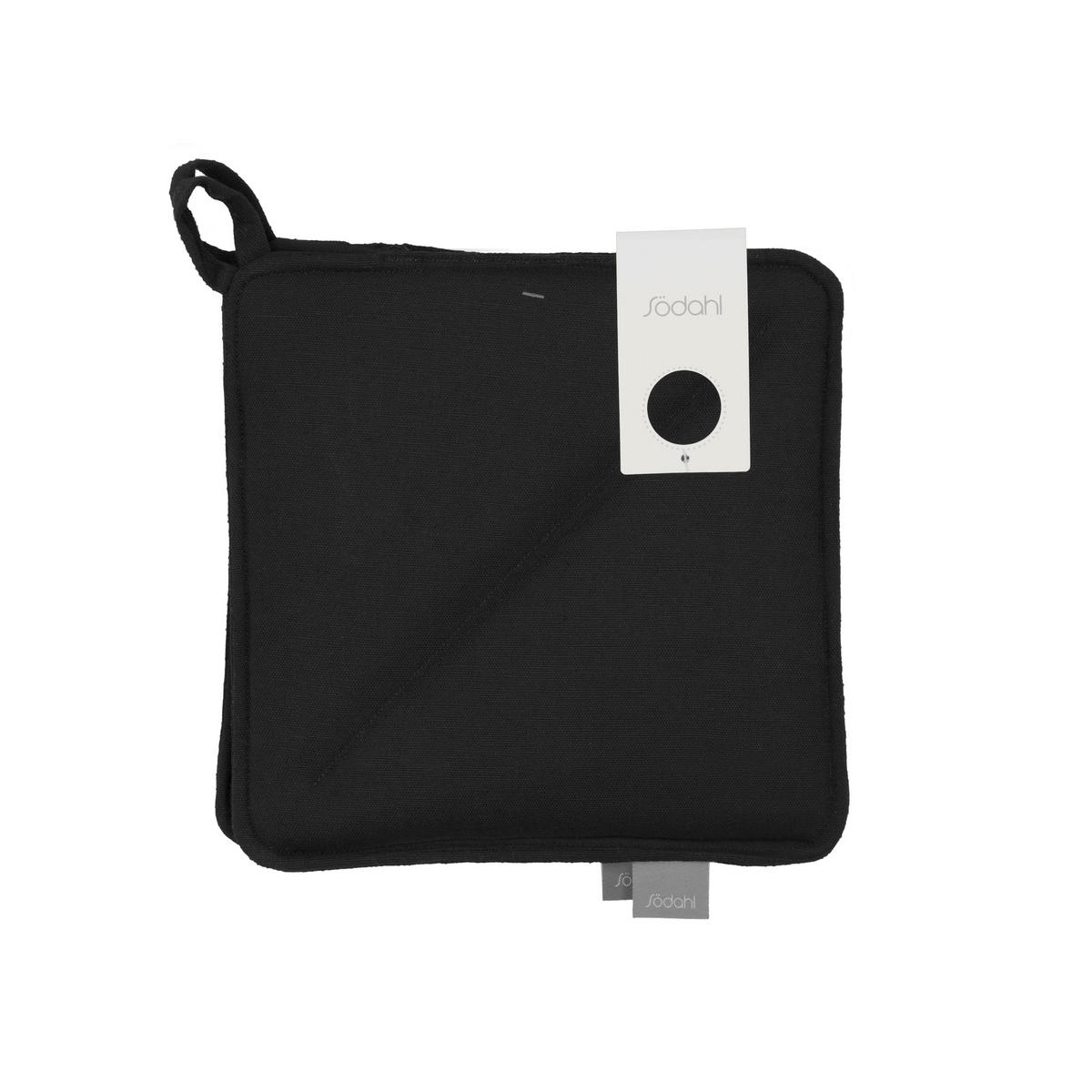 TOPFLAPPEN 20x20 Soft 2 Stck. Black - Schwarz, Textil (23/23cm) - Södahl