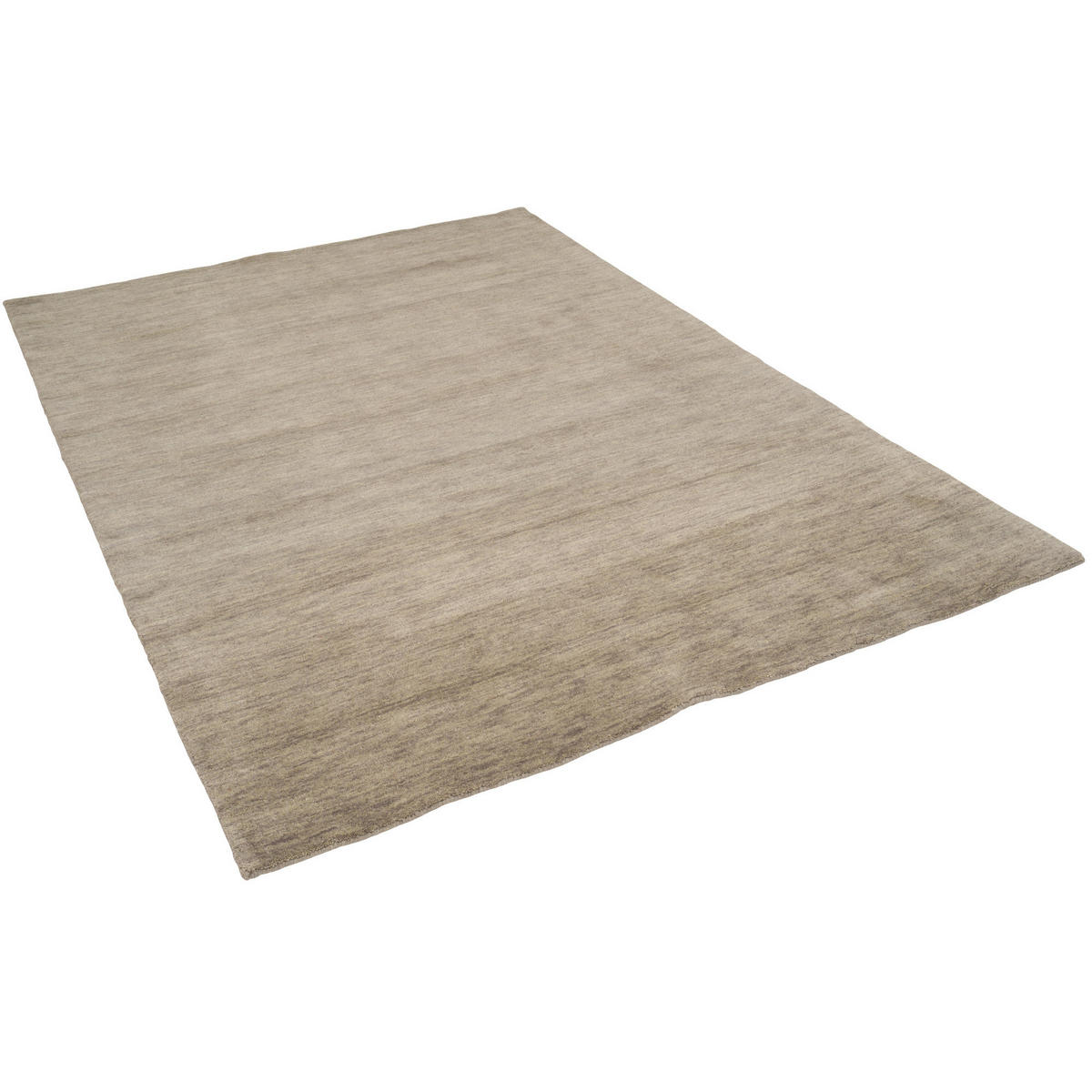 WOLLE NATUR TEPPICH GABBEH MAYA EINFARBIG - Grau, Textil (160/230cm) - Pergamon