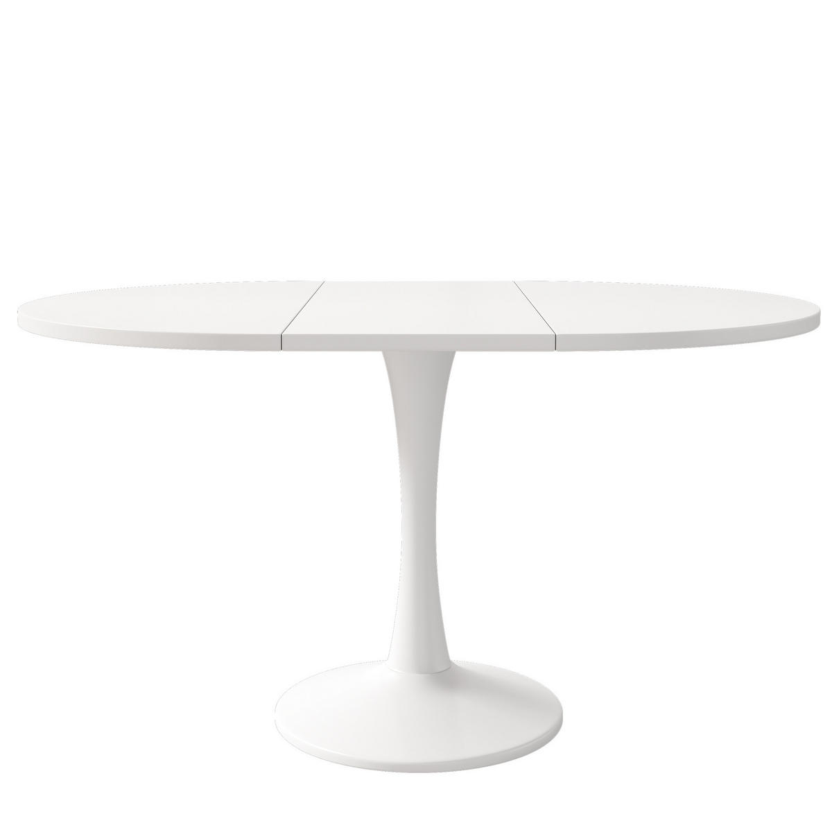 JEDÁLENSKÝ stôl 100/140/100/75 cm, MDF, biely, rozkladací - biela, kompozitné drevo (100/140/75cm) - BEAOK