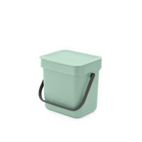 MÜLLEIMER Mit Stay Open Deckel 3 Liter 17,4 x 18,8 x 13,9 cm Kunststoff Jade - Grün, Kunststoff (18.8/17.4/13.9cm) - PROREGAL