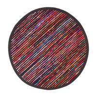 FLICKENTEPPICH Folk rund 150 cm - Multicolor, Textil (150/150cm) - Homescapes