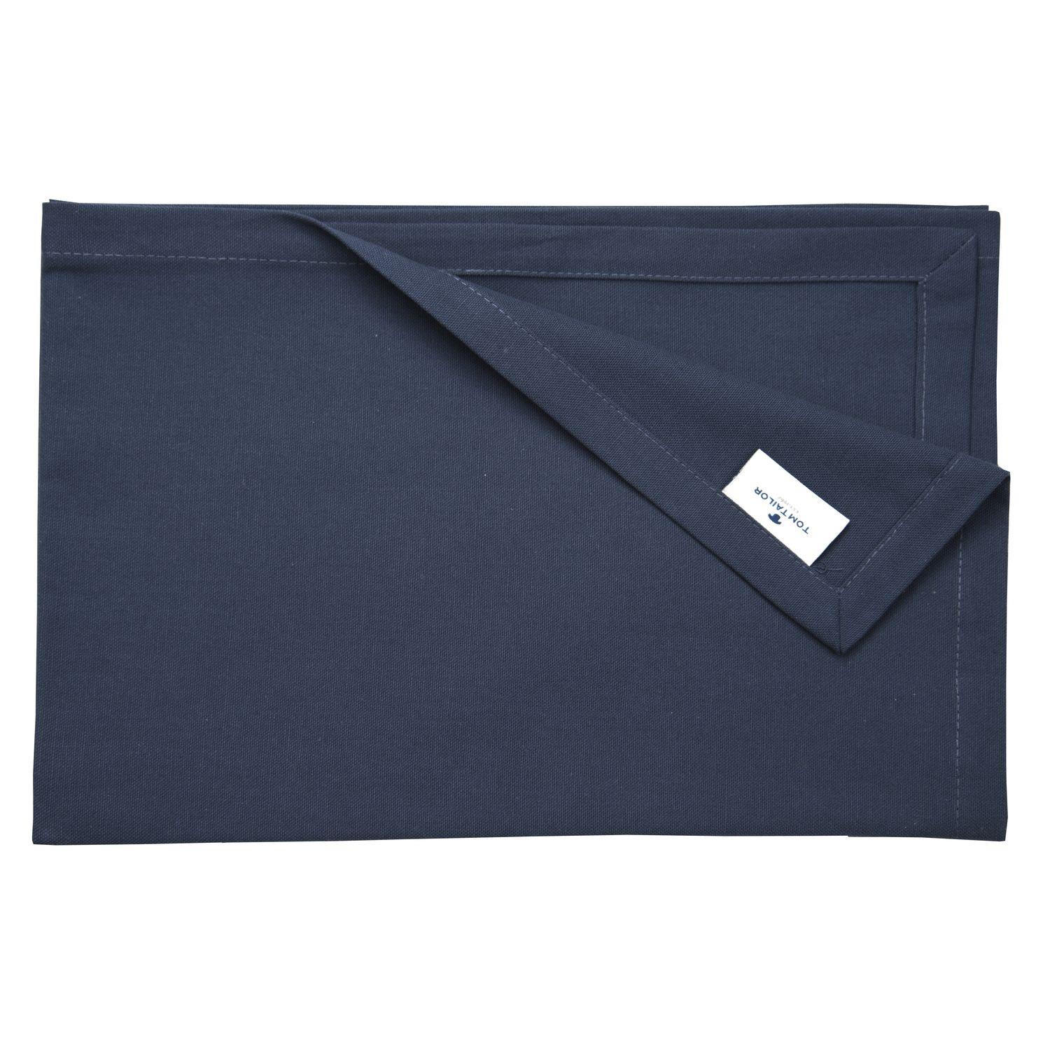TISCHLÄUFER IN LEINENOPTIK DOVE Blickdicht - Dunkelblau, Textil (150/50/0.5cm) - Tom Tailor