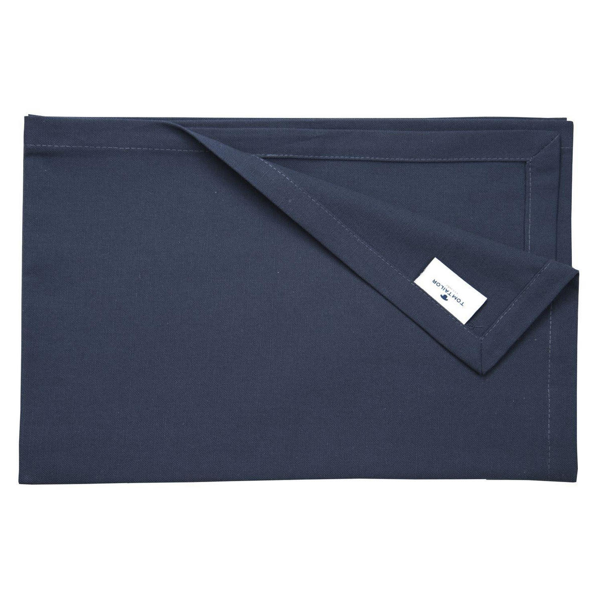 TISCHLÄUFER IN LEINENOPTIK DOVE Blickdicht - Dunkelblau, Textil (150/50/0.5cm) - Tom Tailor