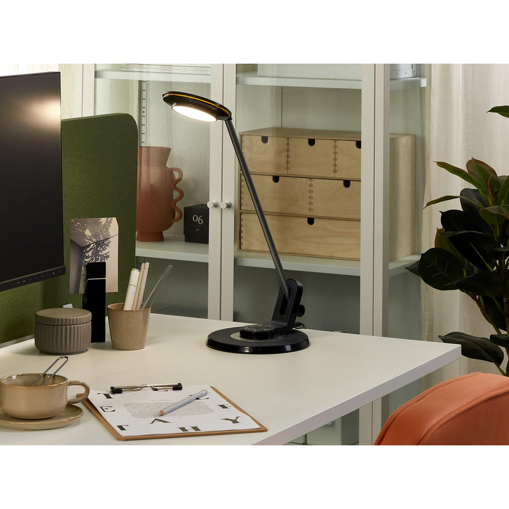 Thumbnail - Beliani Schreibtischlampe, Silber, Metall, 19x45x19 cm, Lampen & Leuchten, Innenbeleuchtung, Tischlampen, Schreibtischla...