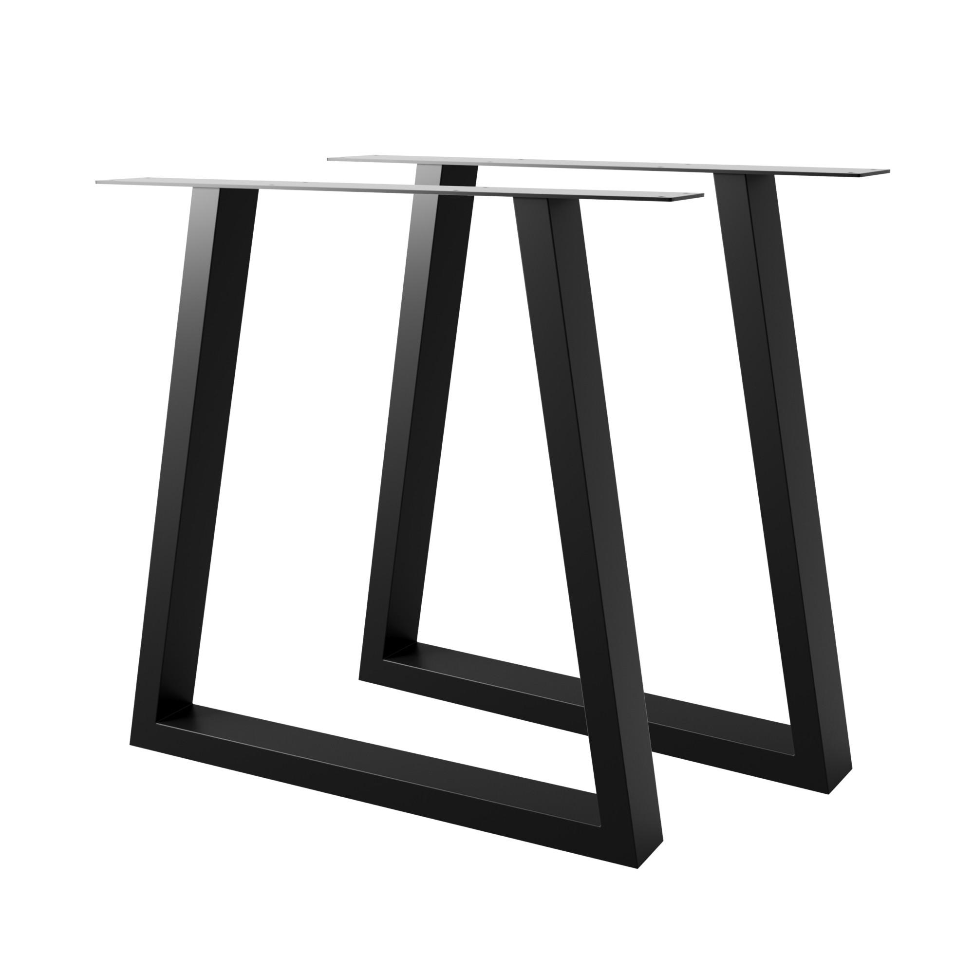 TISCHBEINE Nemesis Lite 2er-Set Schwarz 72cm - Schwarz, Metall (10/72/72cm) - Metalo Pro