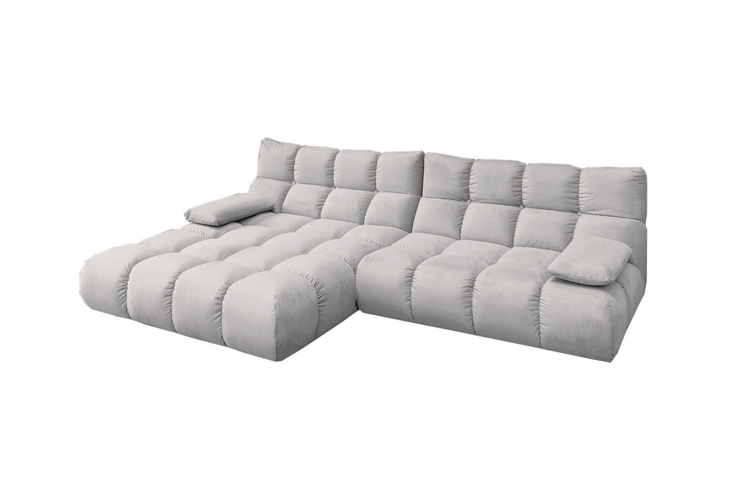 Kawola Ecksofa Silber 290x178 cm
