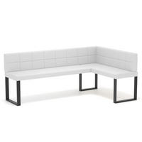 ECKBANK rechts SANA U Kunstleder gesteppt, 128/168 cm Weiß - Weiß, Kunststoff/Textil (128/168cm) - Idohome
