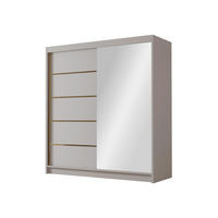 SCHIEBETÜRENSCHRANK Bali III - Goldfarben/Naturfarben, Holzwerkstoff/Metall (180/215/58cm) - MIRJAN24