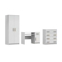 KINDERZIMMER-SET INGE V 3-teilig in Weiß/Sonoma Eiche - Weiß/Sonoma Eiche, Holzwerkstoff (270/50/192cm) - Deine Möbel 24