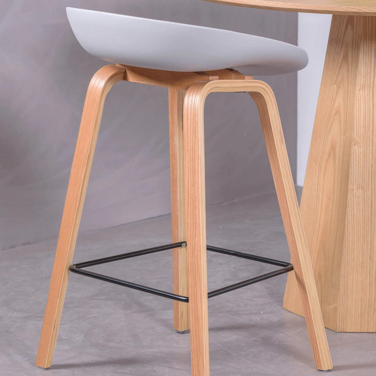 HOCKER Kunststoff Hellgrau - Hellgrau, Kunststoff (49/76/45cm) - Nest Dream