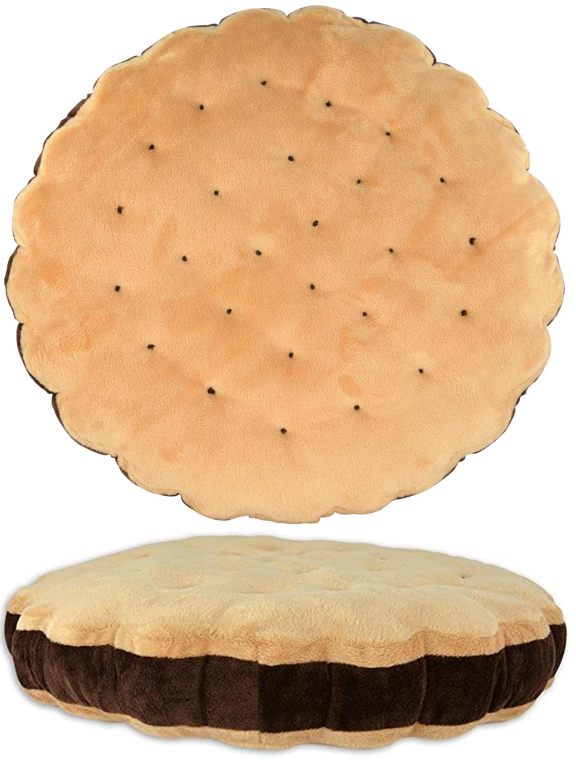 ZIERKISSEN Schokokeks Doppelkeks Keks 40 cm - Multicolor, Textil (40/40/7cm) - United Labels