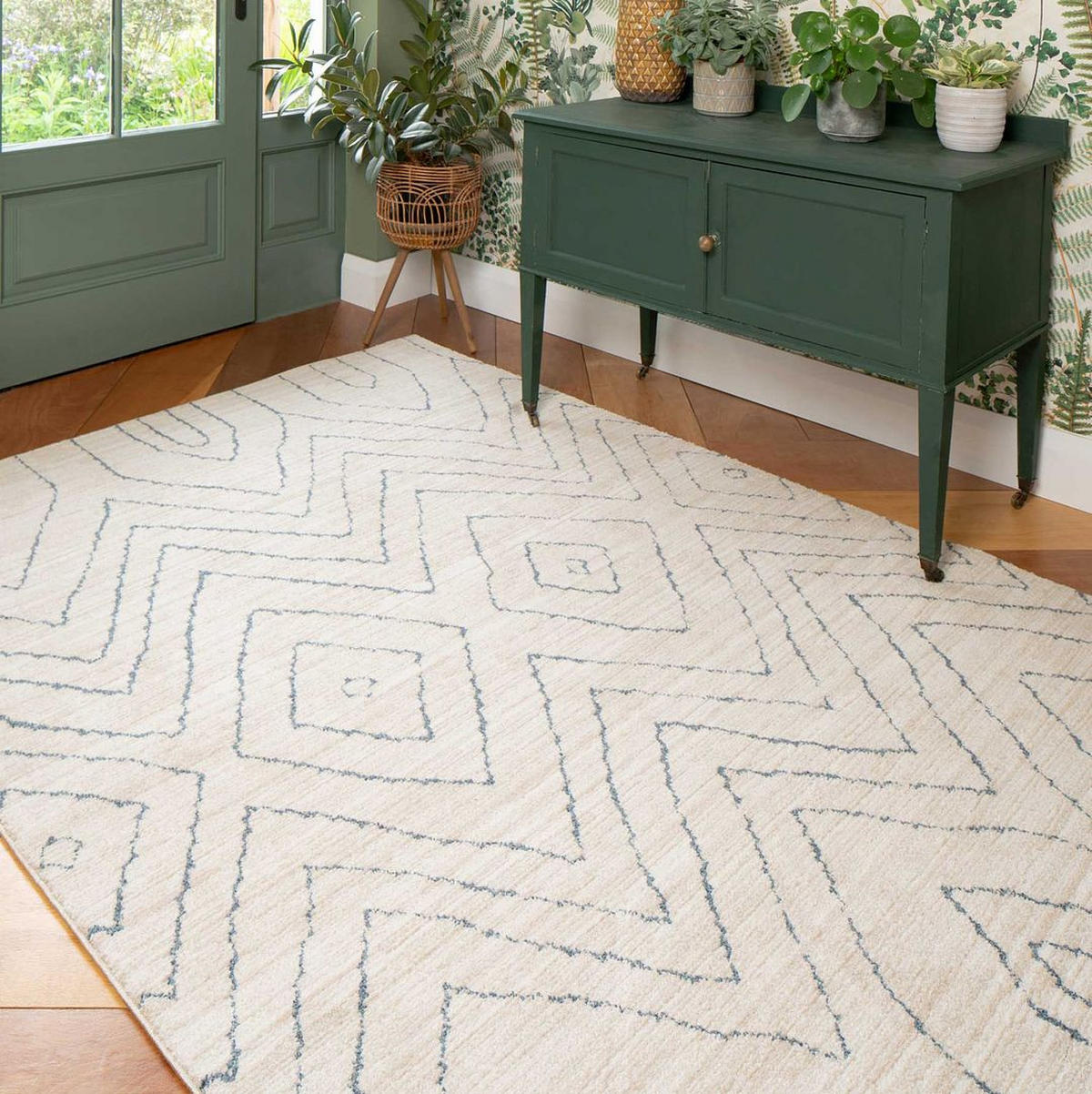 VINTAGE-TEPPICH Medini Carlos Beige - Beige, Textil (119/170cm) - Kukoon Rugs