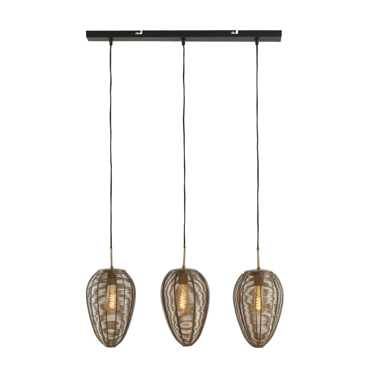 HÄNGELAMPE Yaelle Bronze Ø80/33 cm - Bronzefarben, Metall (80/20/33cm) - Light & Living