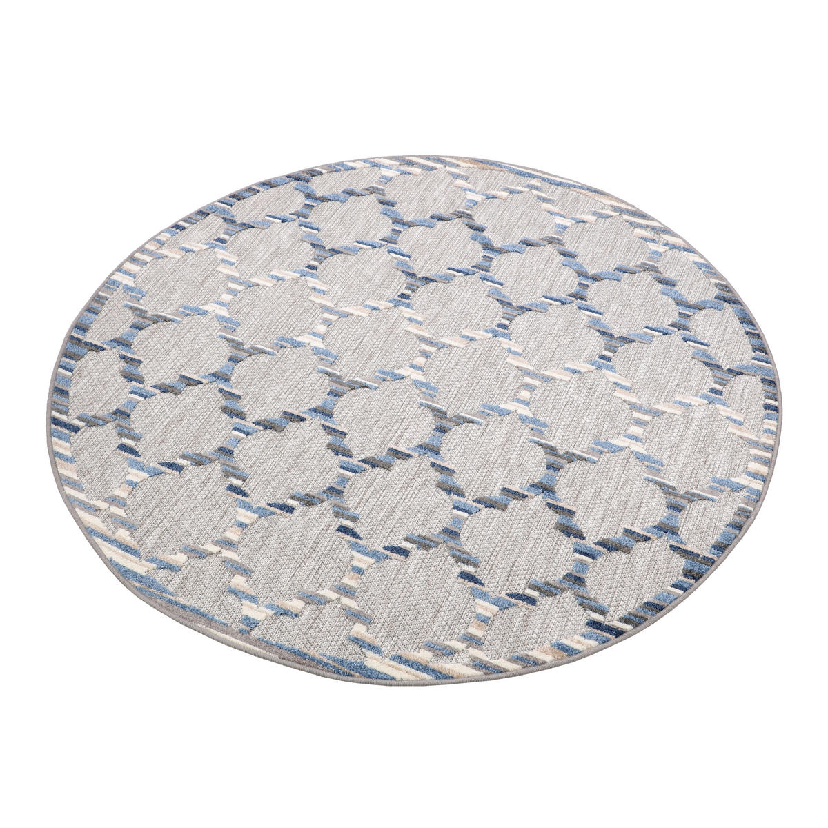 TEPPICH PATIO rund Blaugrau 200/200 cm - Blaugrau, Textil (200/200cm) - Tapiso