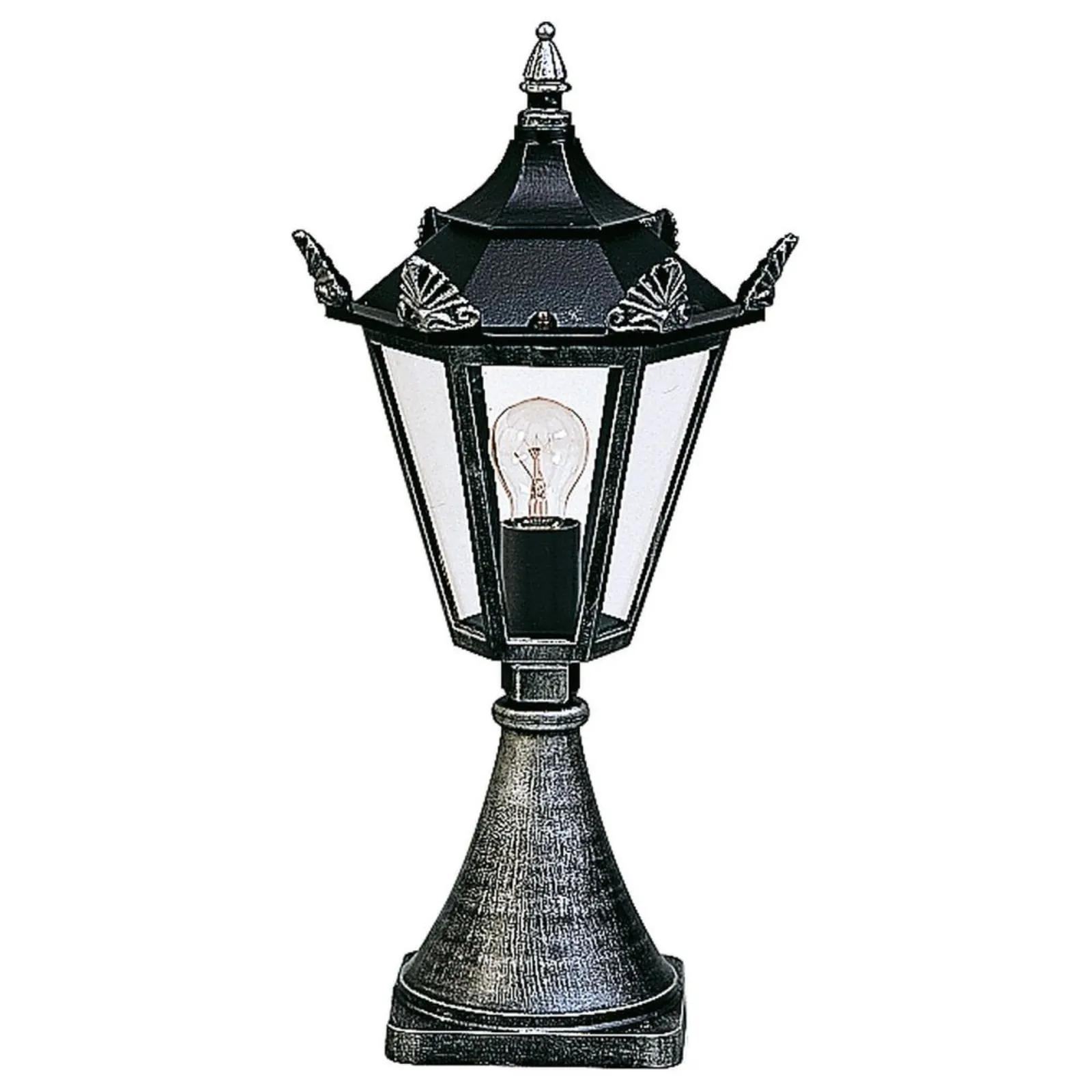 WEGELEUCHTE Schwarz - Silberfarben/Schwarz, Metall (26/26/60cm) - click-licht