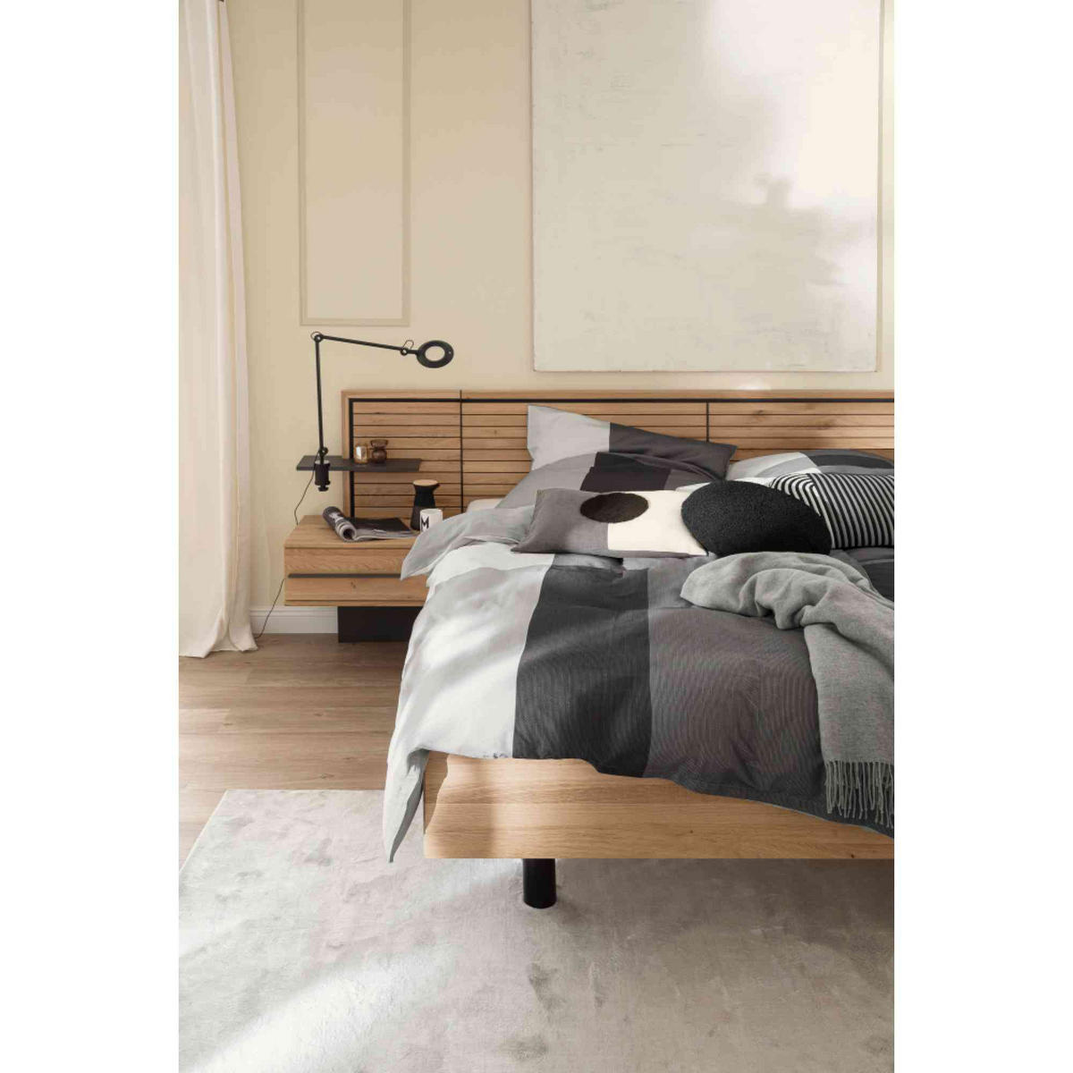 SATIN BETTWÄSCHE ART - Grau, Textil (155/220cm) - Schöner Wohnen