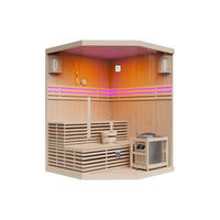 FINNISCHE Sauna - 4 Personen - Holz, Platte - Naturfarben Hell - - Naturfarben, Holz (150/200/150cm) - Vente-Unique