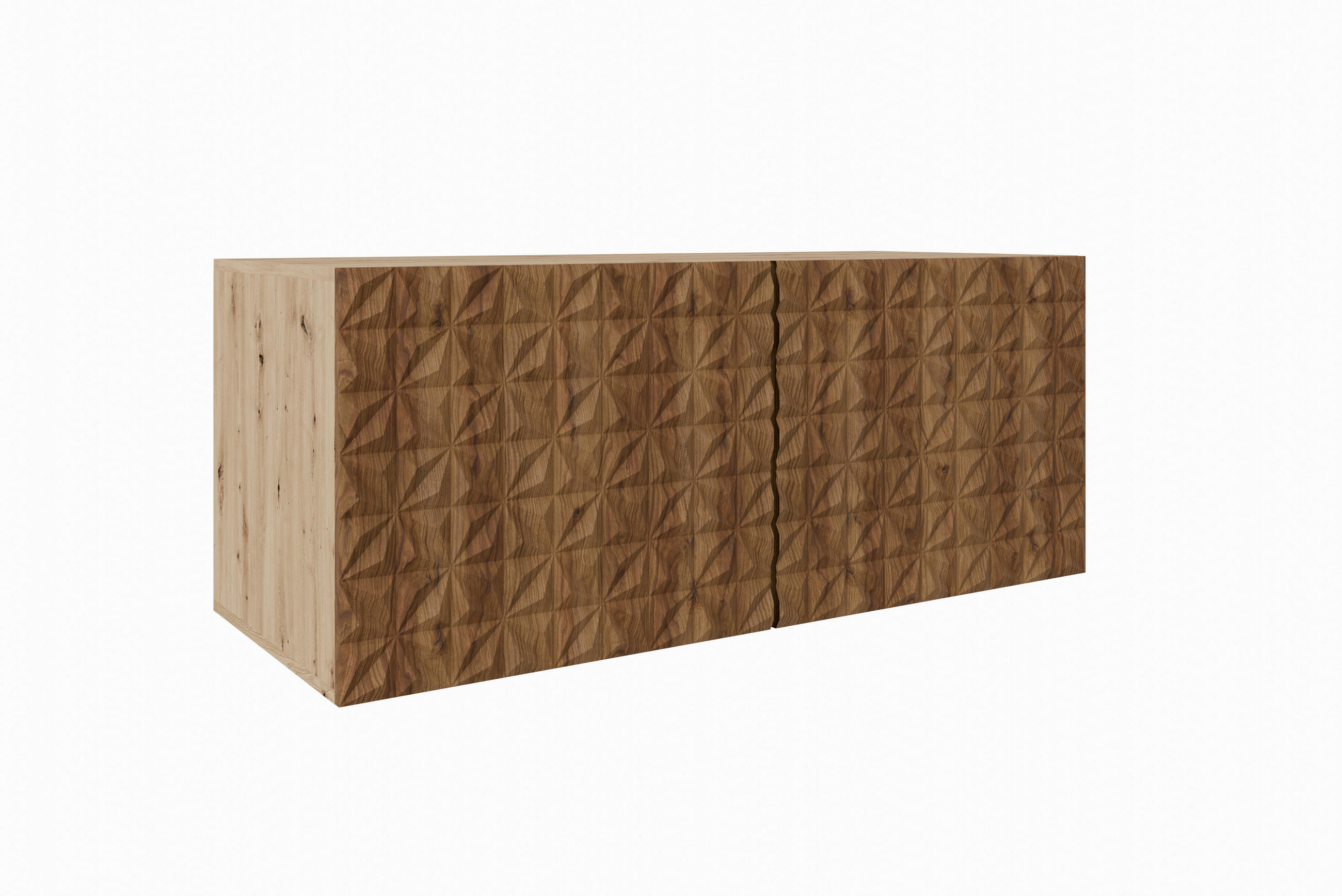 Meblini Tv-Schrank Eiche Artisan, Wildeiche 100x115x40 cm