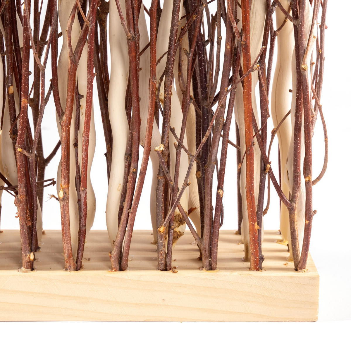 RAUMTEILER TWIGS 78x40 cm, Weidenholz-Zweige braun-beige - Naturfarben, Naturmaterialien (40/78cm) - DESIGN DELIGHTS