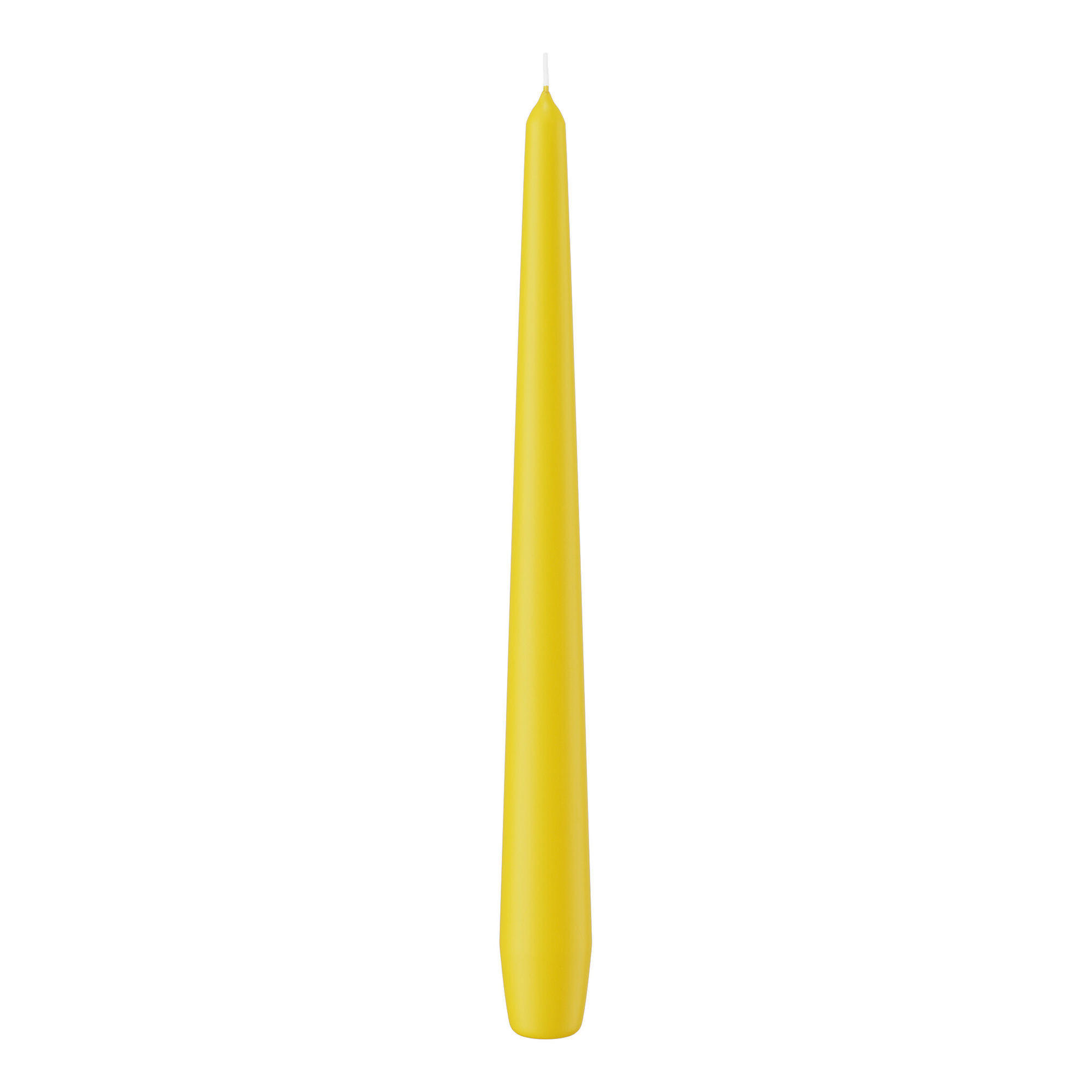 SPITZKERZEN (konische Kerzen) Dotter Gelb 250 x Ø 25 mm, 12 Stück - Gelb, Paraffin (2.5/25/25cm) - Wiedemann Kerzen