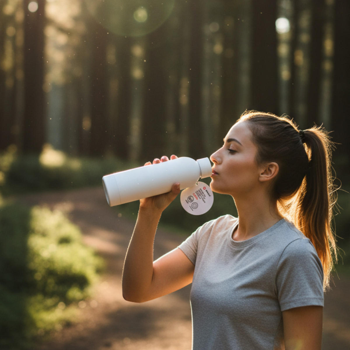 TRINKFLASCHE Weiß 600 ml Weiß auslaufsicher - Weiß, Metall (0.6L) - Alpina