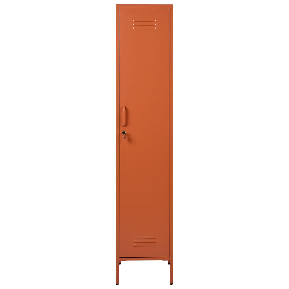 BÜROSCHRANK Metall Goldbraun Frome - Goldfarben/Braun, Metall (38/185/50cm) - Beliani