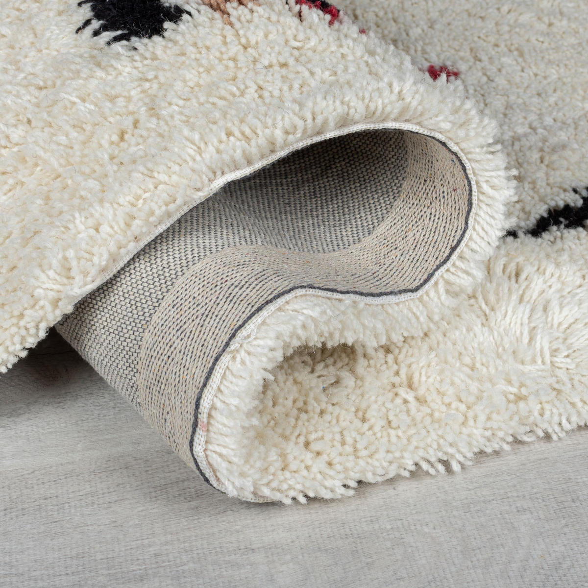 TEPPICH Berber-Stil handgetuftet aus reiner Wolle, Shaggy Multicolor Rechteckig 200x290 - Multicolor, Textil (200/290cm) - KADIMA DESIGN