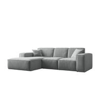 ECKSOFA L-Form Siena Stoff Salvador Grau Links - Grau, Holz (165/266cm) - Kaiser Möbel