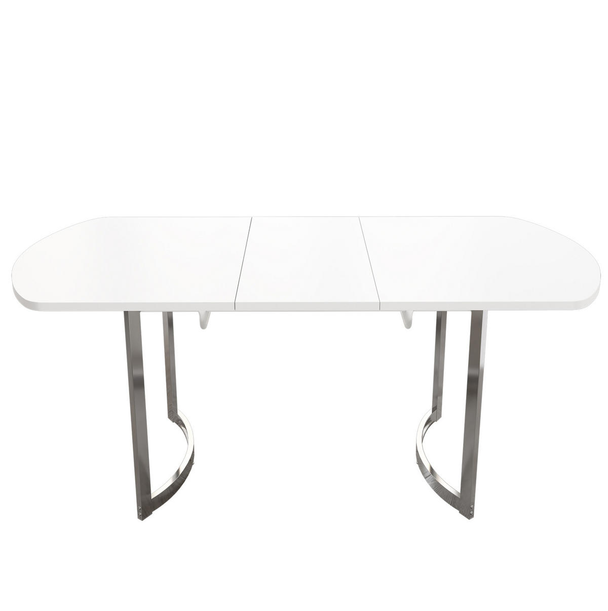 JÍDELNÍ stůl 140/180 x 80 cm bílý z MDF s rozkládací deskou - bílá, kompozitní dřevo (180/80/75cm) - OKWISH