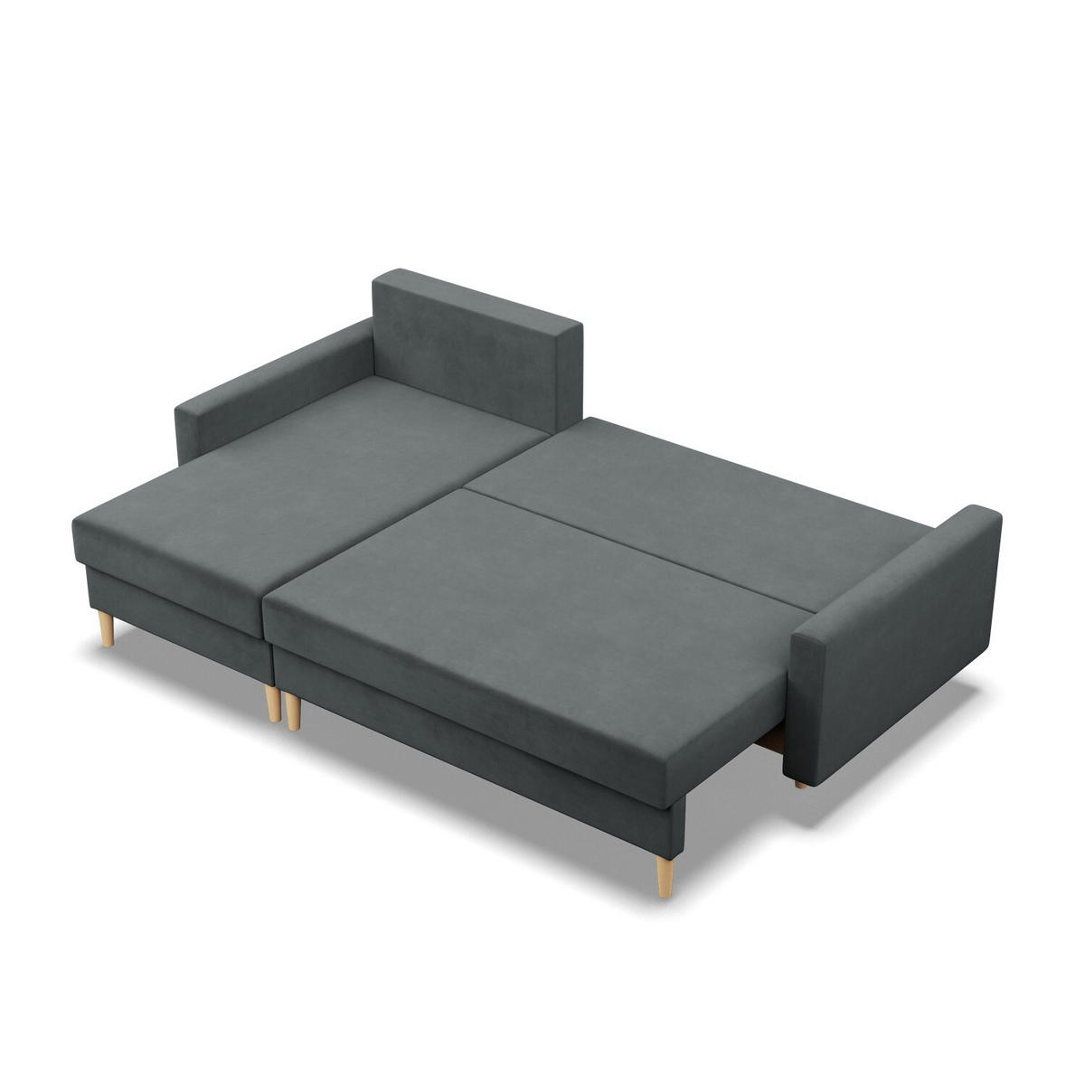 ECKSOFA Blank dunkelgrau - Dunkelgrau, Textil (223/140cm) - SIMKAM Furniture