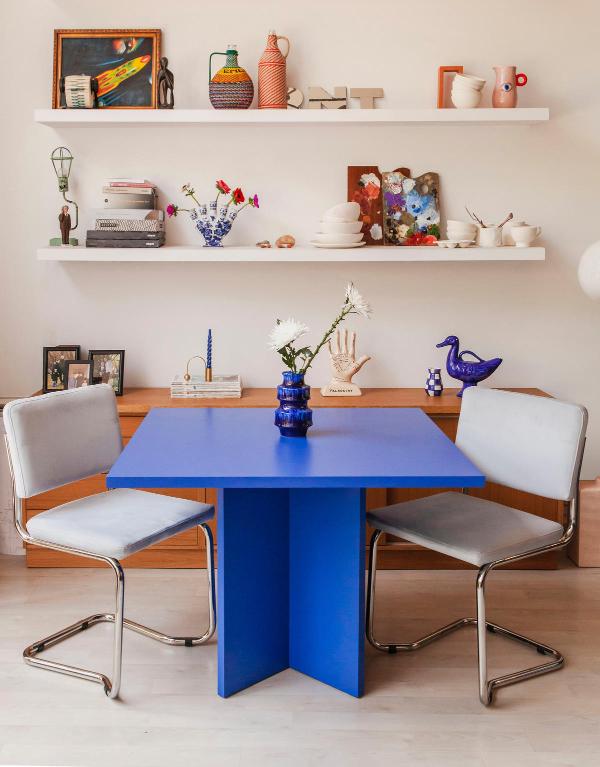 ESSTISCH Quadratischer mit laminiertem , 100/100 cm,Blau - Blau, Holzwerkstoff (100/100/75cm) - RNT By Really Nice Things