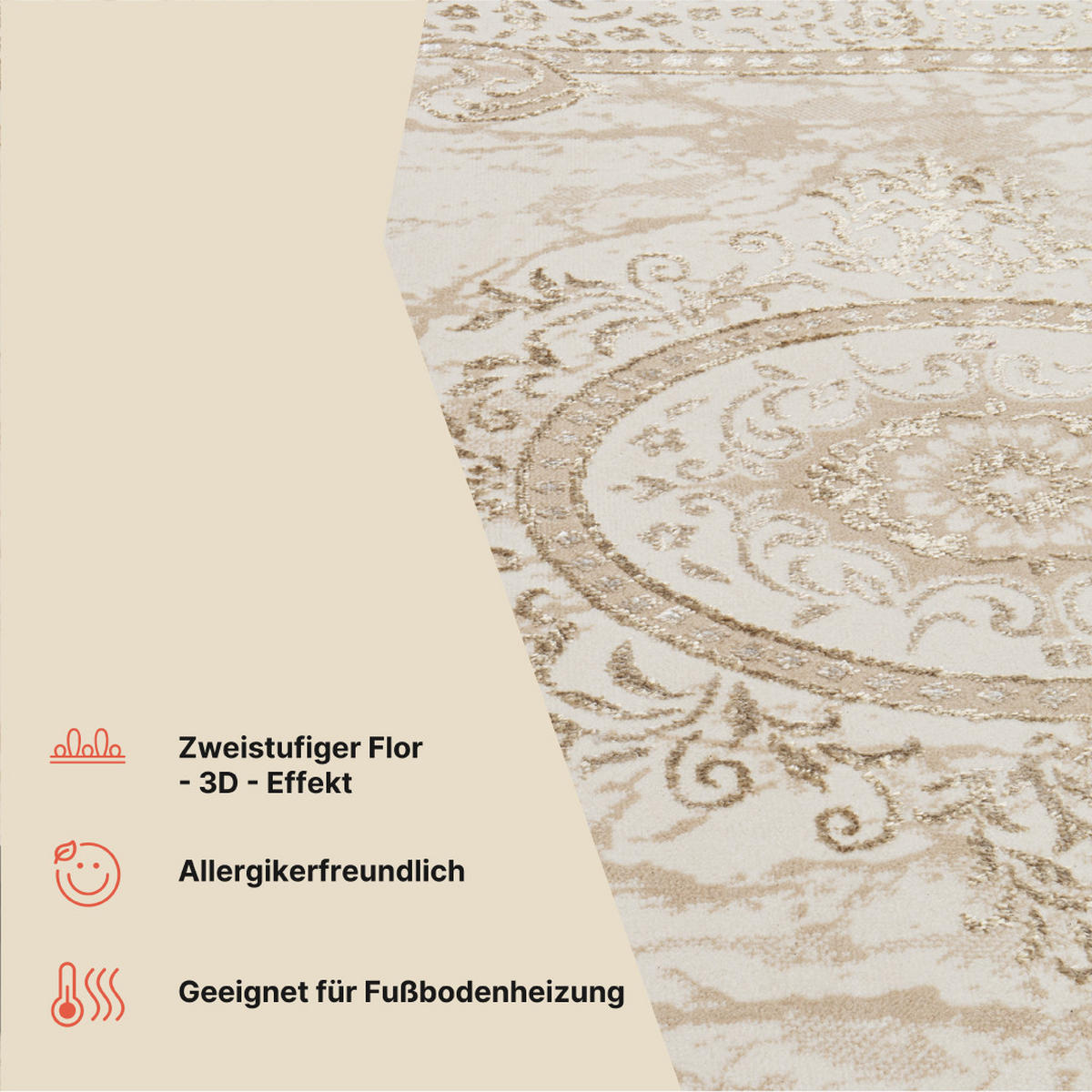 TEPPICH ARES Braun 120/170 cm - Braun, Textil (120/170cm) - Tapiso