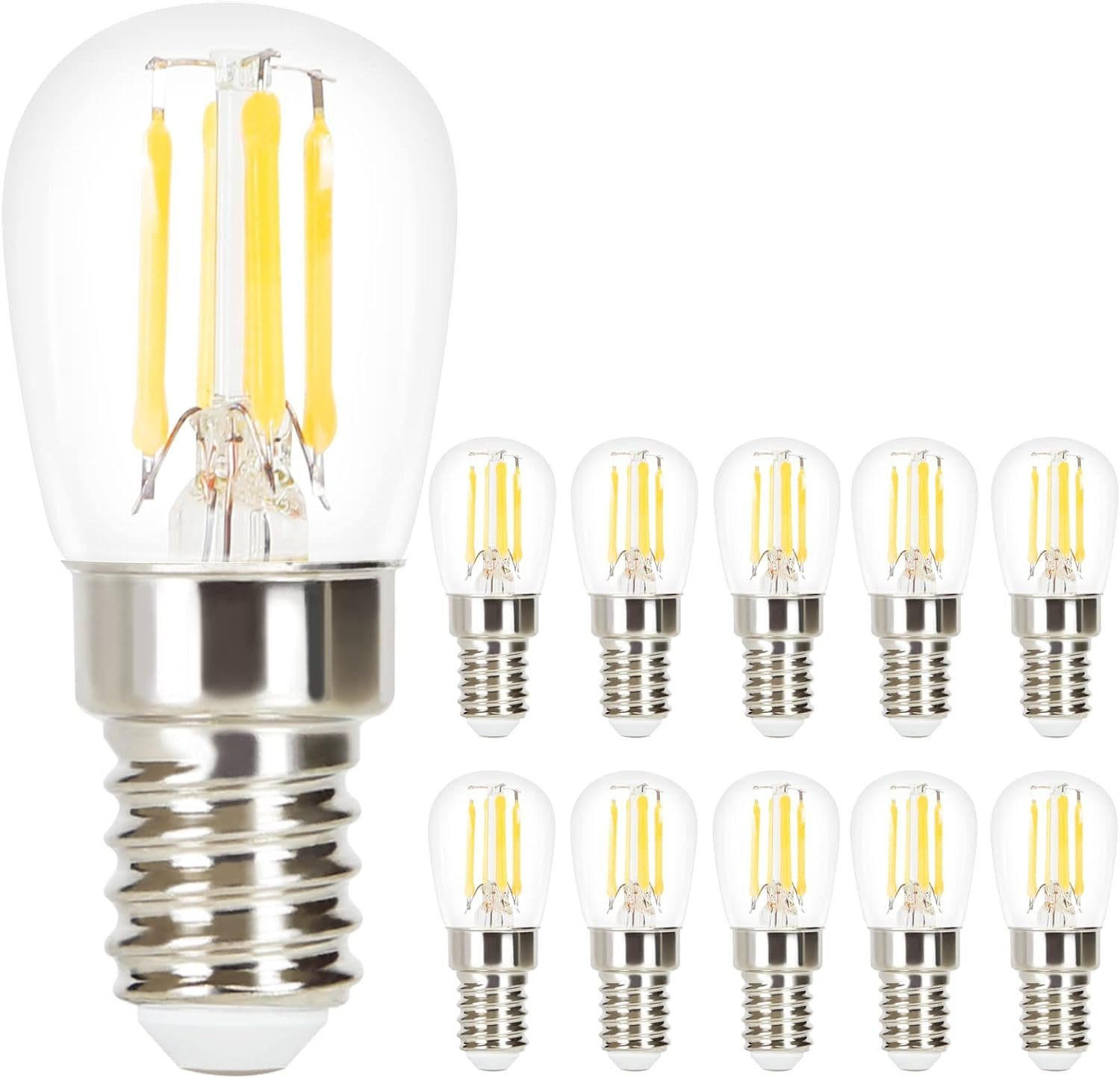 LED žárovky E14 4W (balení 10 ks) - průhledná, sklo (2.5/6cm) - Nettlife