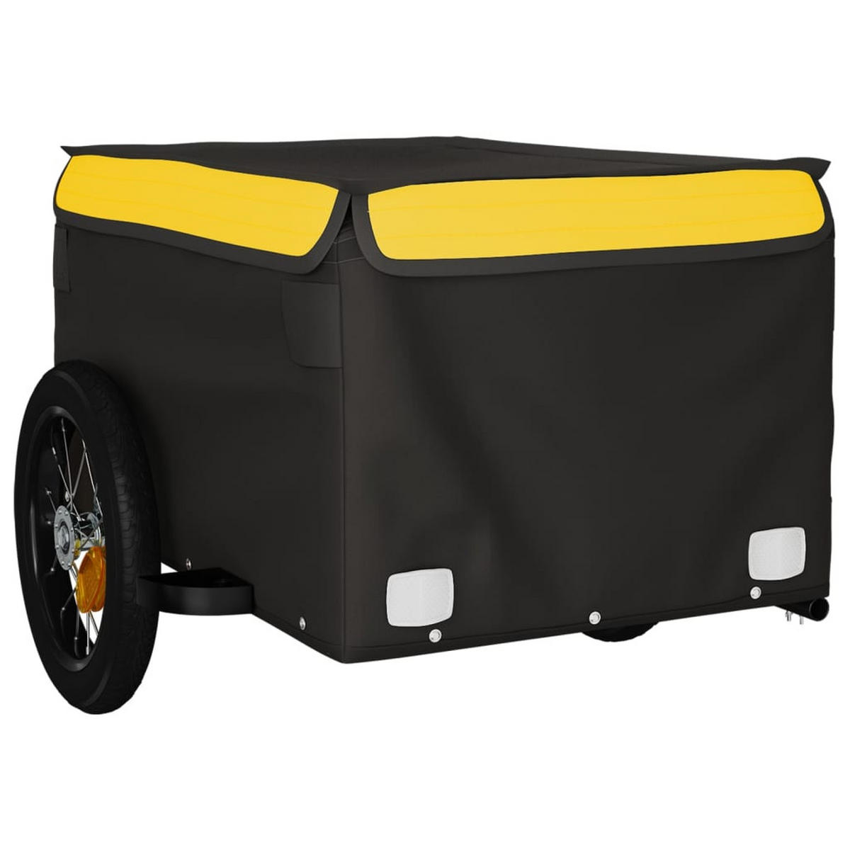 FAHRRADANHÄNGER Schwarz Und Gelb 30 Kg Eisen - Gelb, Metall (54/44/120cm) - vidaXL