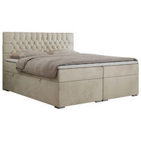BOXBETT PERA 200/200 Beige Velvet - H3 - Beige, Holz/Textil (200/200cm) - MKS