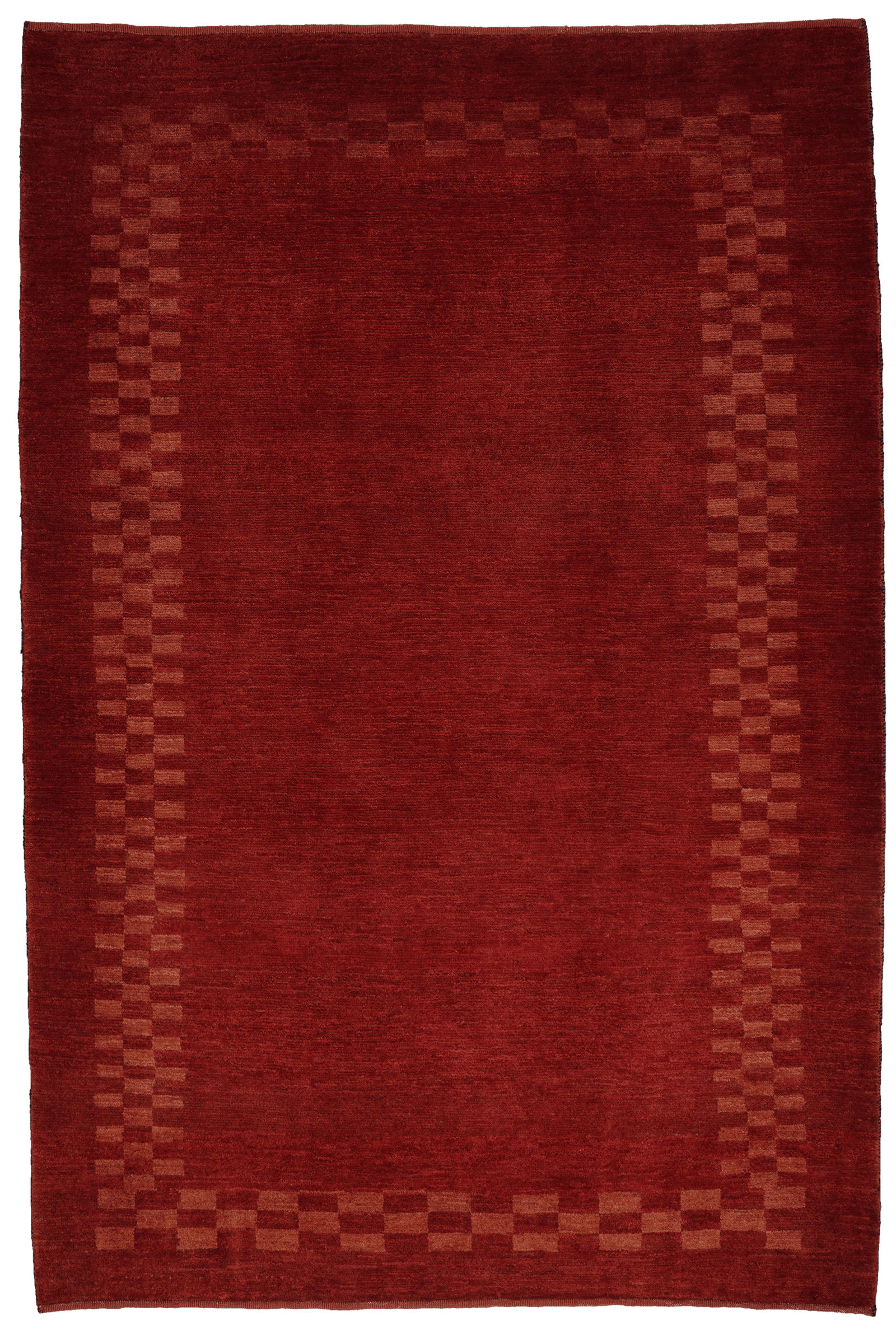 GABBEH-TEPPICH handgeknüpft Rizbaf Rot 197/132 cm Schurwolle - Rot, Textil (132/197cm) - Looma