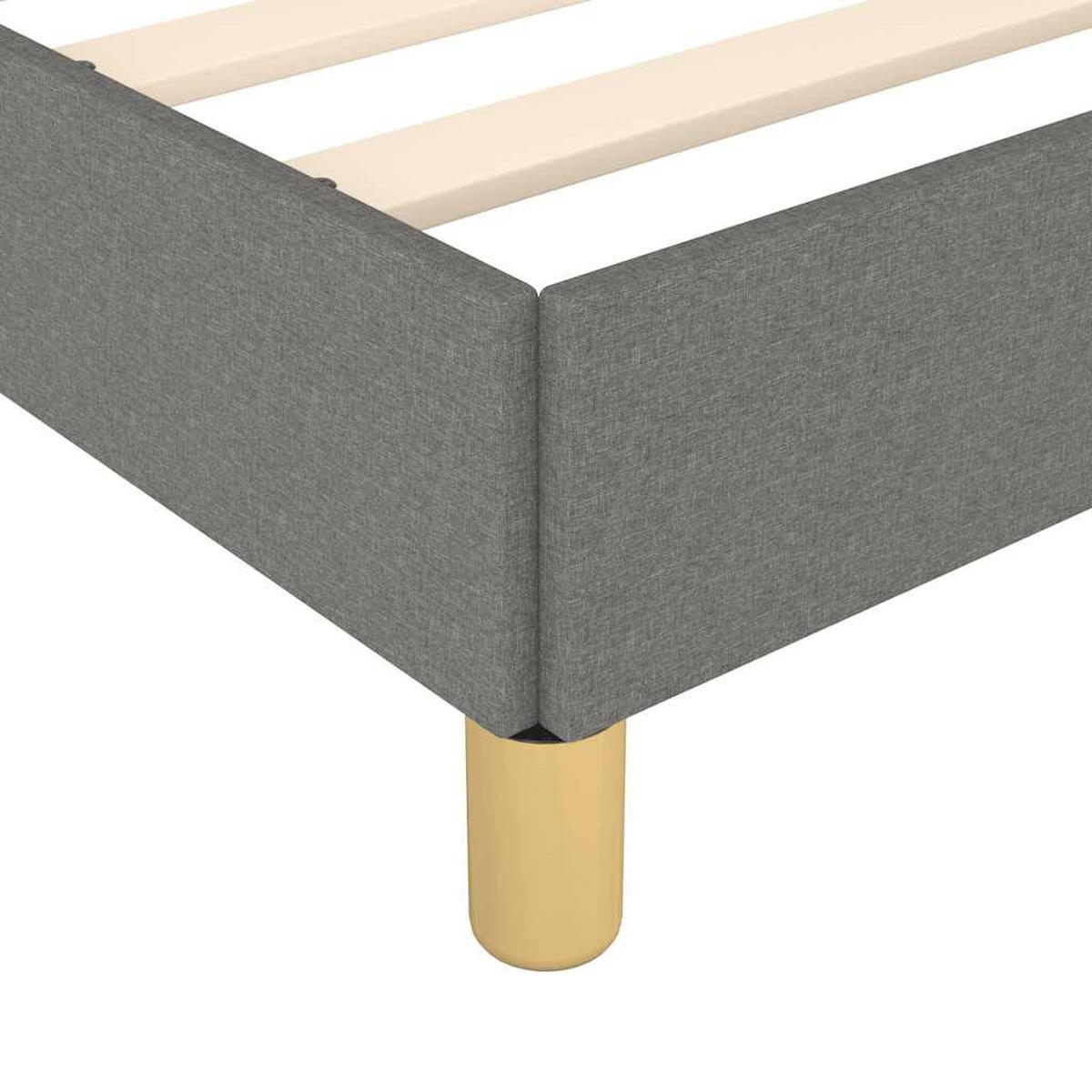 BETTGESTELL Ohne Matratze Dunkelgrau 100/200 Cm Stoff - Grau, Textil (100/200cm) - vidaXL