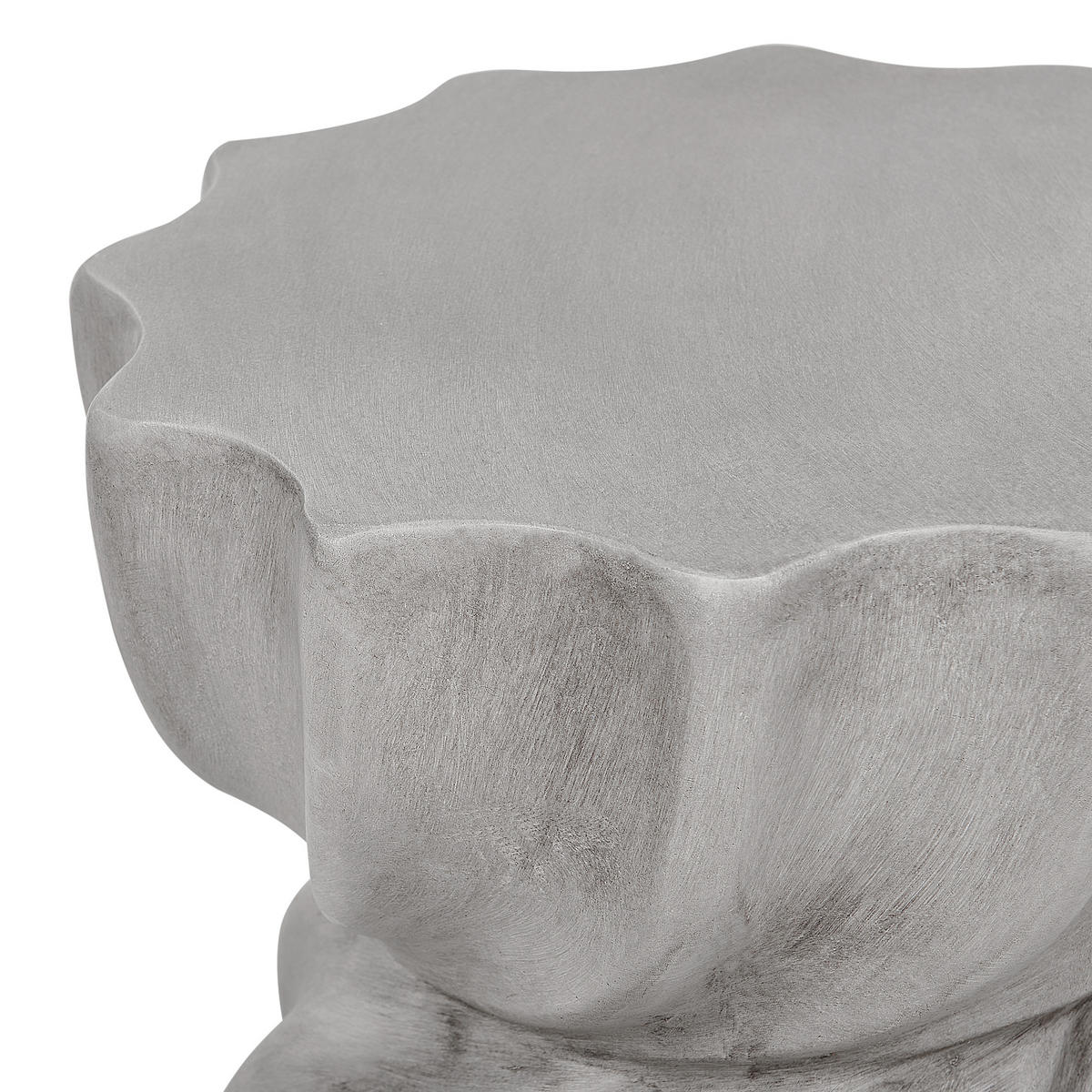 GARTENBEISTTELLTISCH Beton grau rund 35 cm Algua - Grau, Stein (35/35/48cm) - Beliani