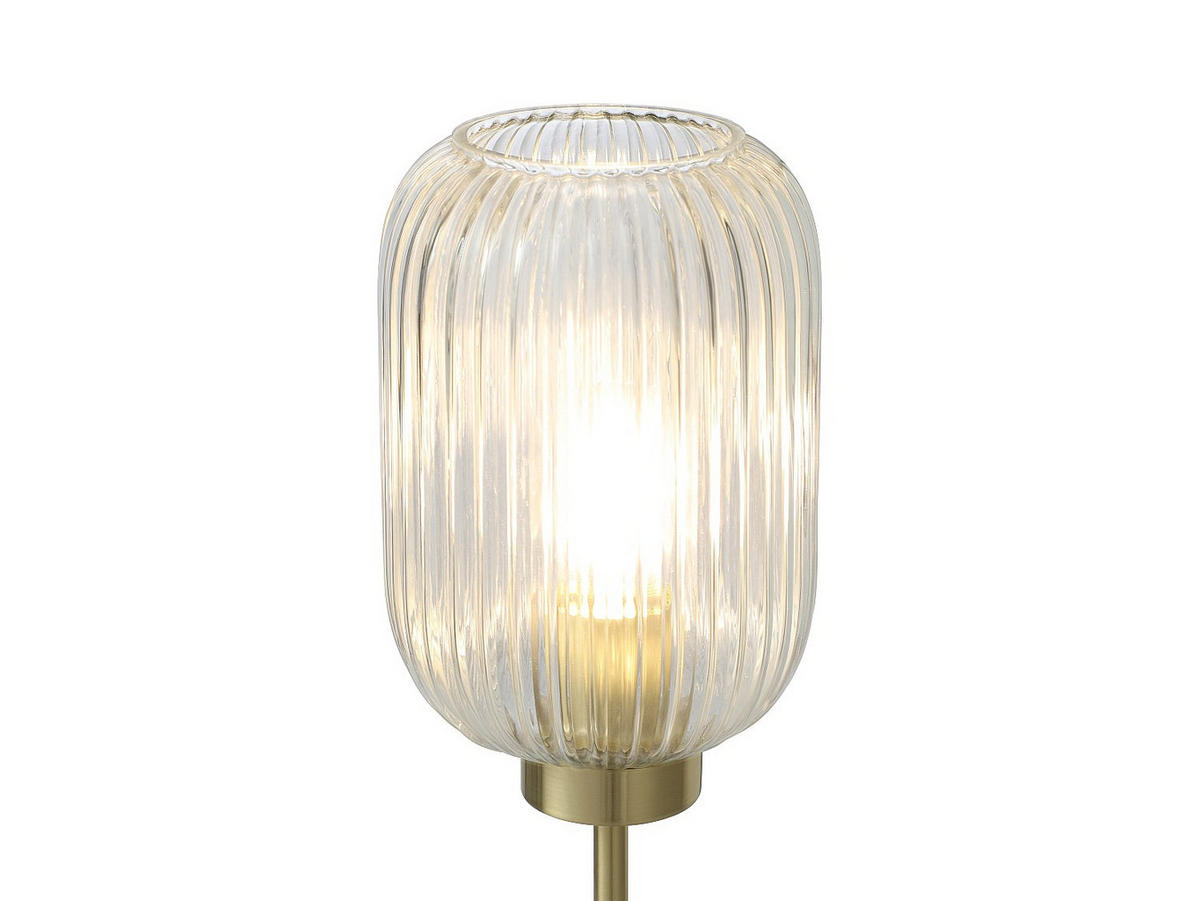 TISCHLAMPE - 14 cm x 14 cm - Metall, Metall - Goldfarben - LOUXOR - Goldfarben, Metall (14/14/43.5cm) - Vente-Unique