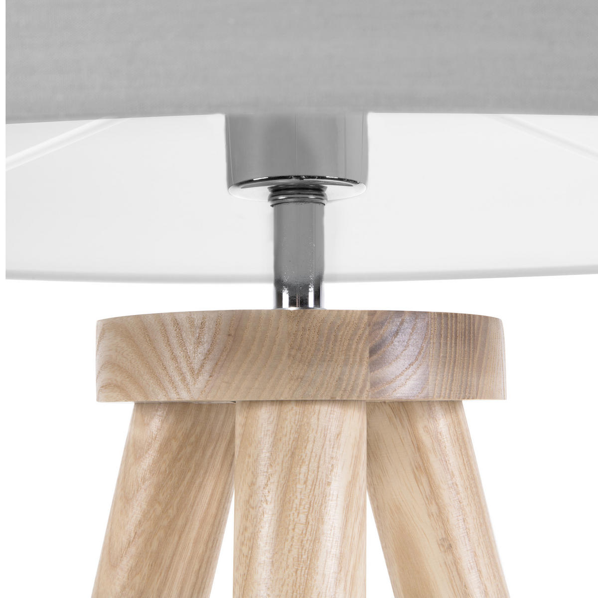 STEHLAMPE Nitra 45/45/142 cm - Grau, Holz (45/45/142cm) - Beliani