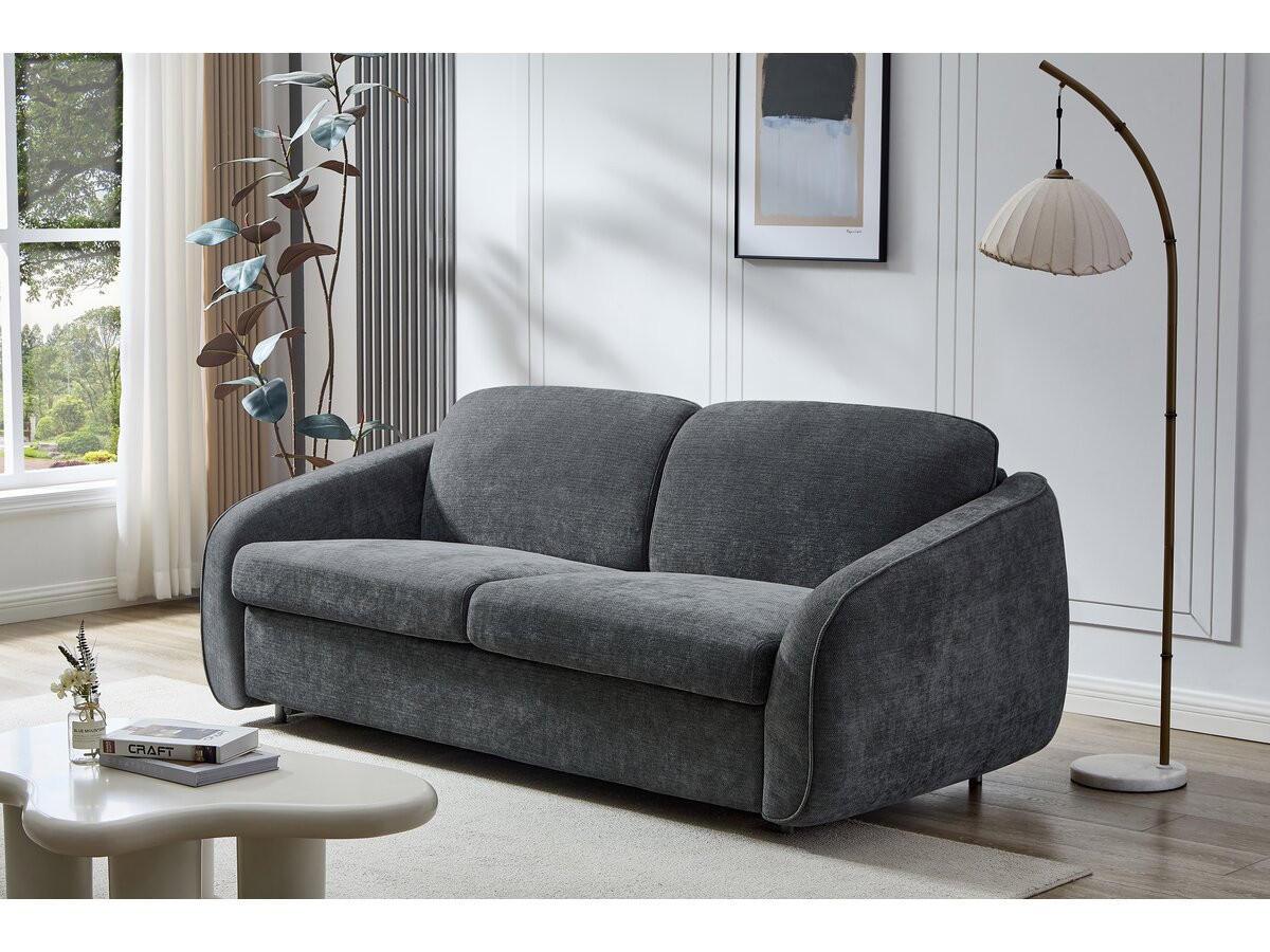 SCHLAFSOFA Laurie Grau - Grau, Textil/Metall (202/85/107cm) - Habitat Garten