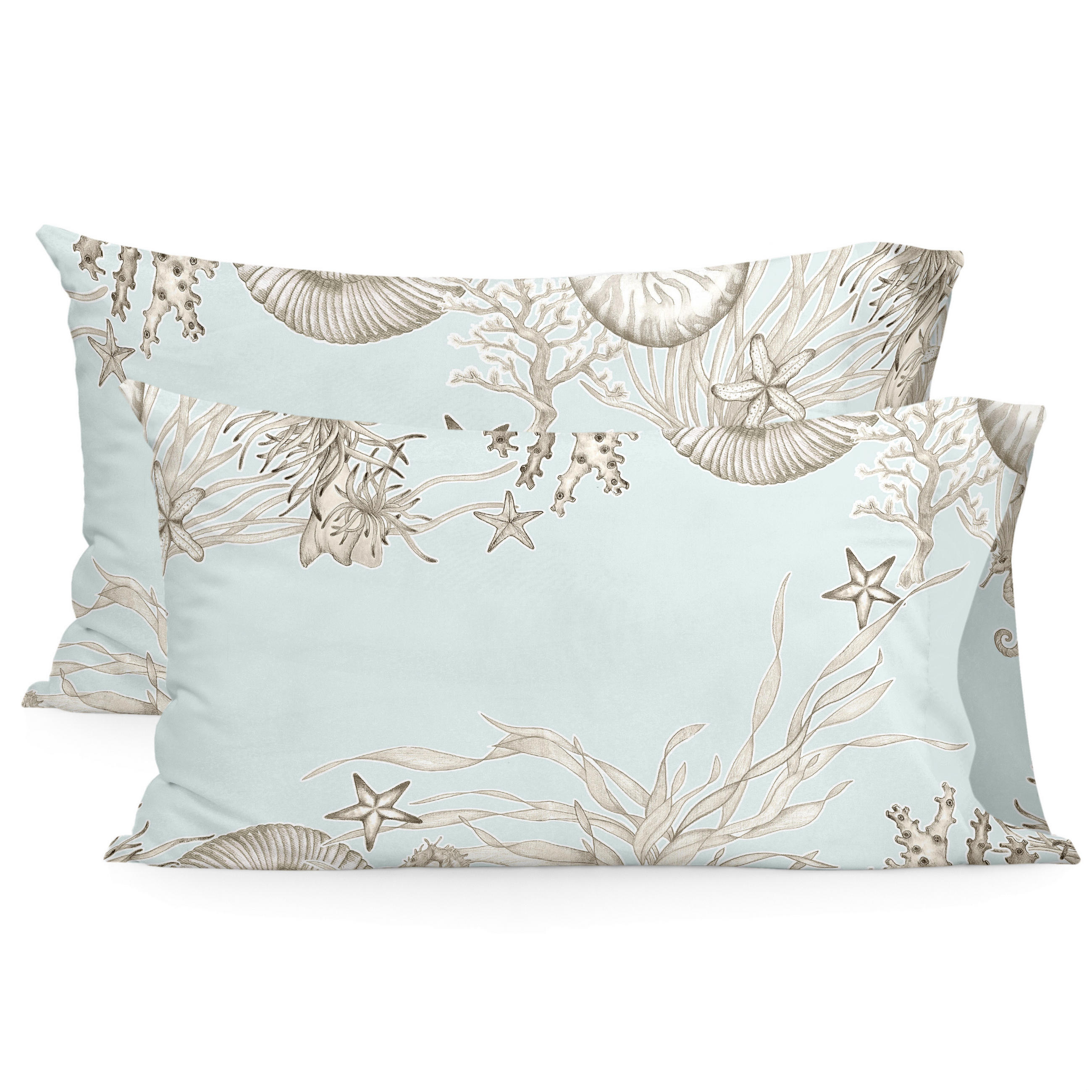 KISSENBEZUG coral reef 50x75 cm (x2) mehrfarbig - Multicolor, Textil (50/75cm) - Happy Friday