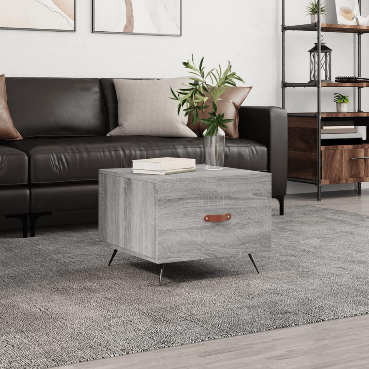 COUCHTISCH Grau Sonoma 50x50x40 cm Holzwerkstoff - Grau, Holzwerkstoff (50/50/40cm) - furnicato