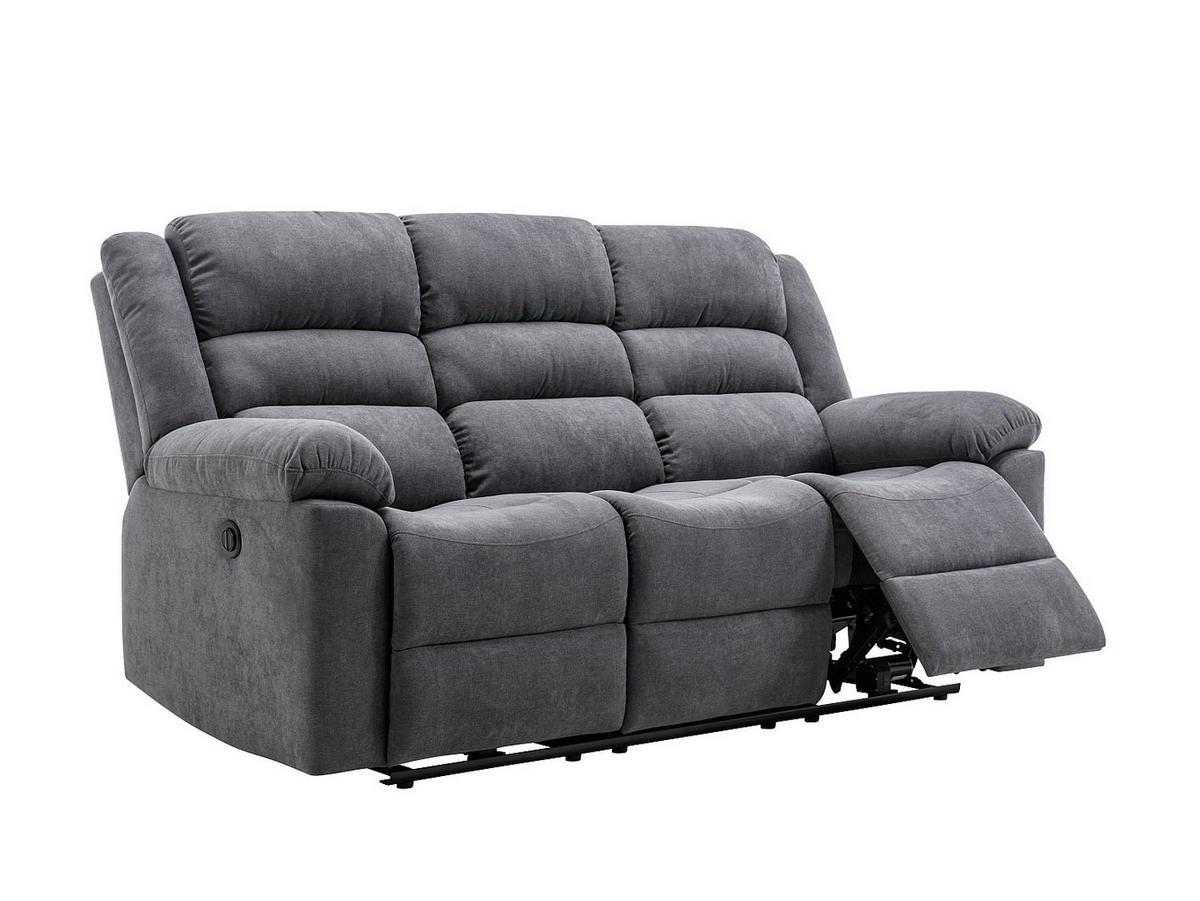 COUCHGARNITUR - 5 Personen - stoff - grau Burolo - Grau, Kunststoff/Textil (144/103/95cm) - Vente-Unique